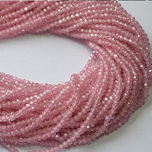 Zirconia rose 3mm perles facettées LKBEADS de haute précision