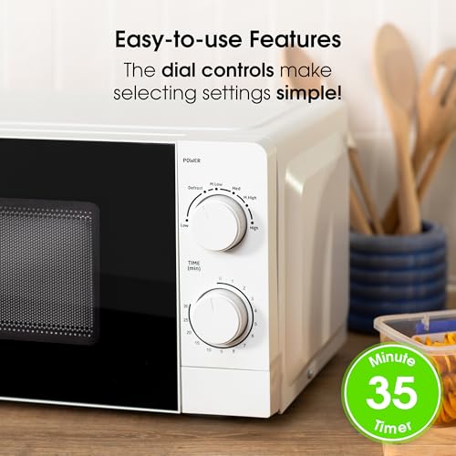Abode Touch Control Microwave 20 Litre Black Digital 700W with Clock & Timer, 5 Auto Cook Settings & Defrost, 10 Power Levels AMT2012B (Manual, White) - Image 8
