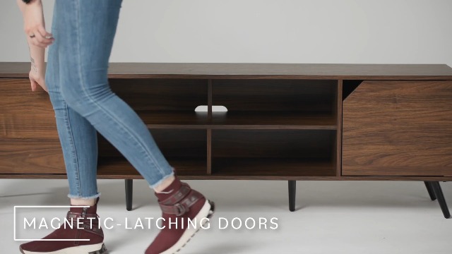 Amazon.com: Walker Edison Nora Modern Minimal Open-Shelf TV Stand