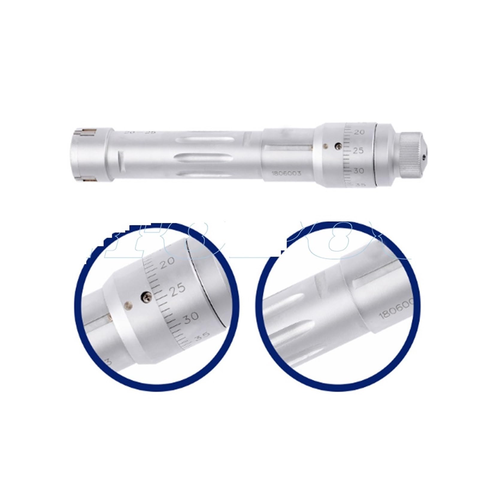 Suwmiarka Cyfrowa, 50-60mm 60-70mm 80-90mm 90-100mm Trójszczękowa średnica wewnętrzna Mikrometr Trójpunktowy mikrometr wewnętrzny Przysłona Otwór(70-80mm)
