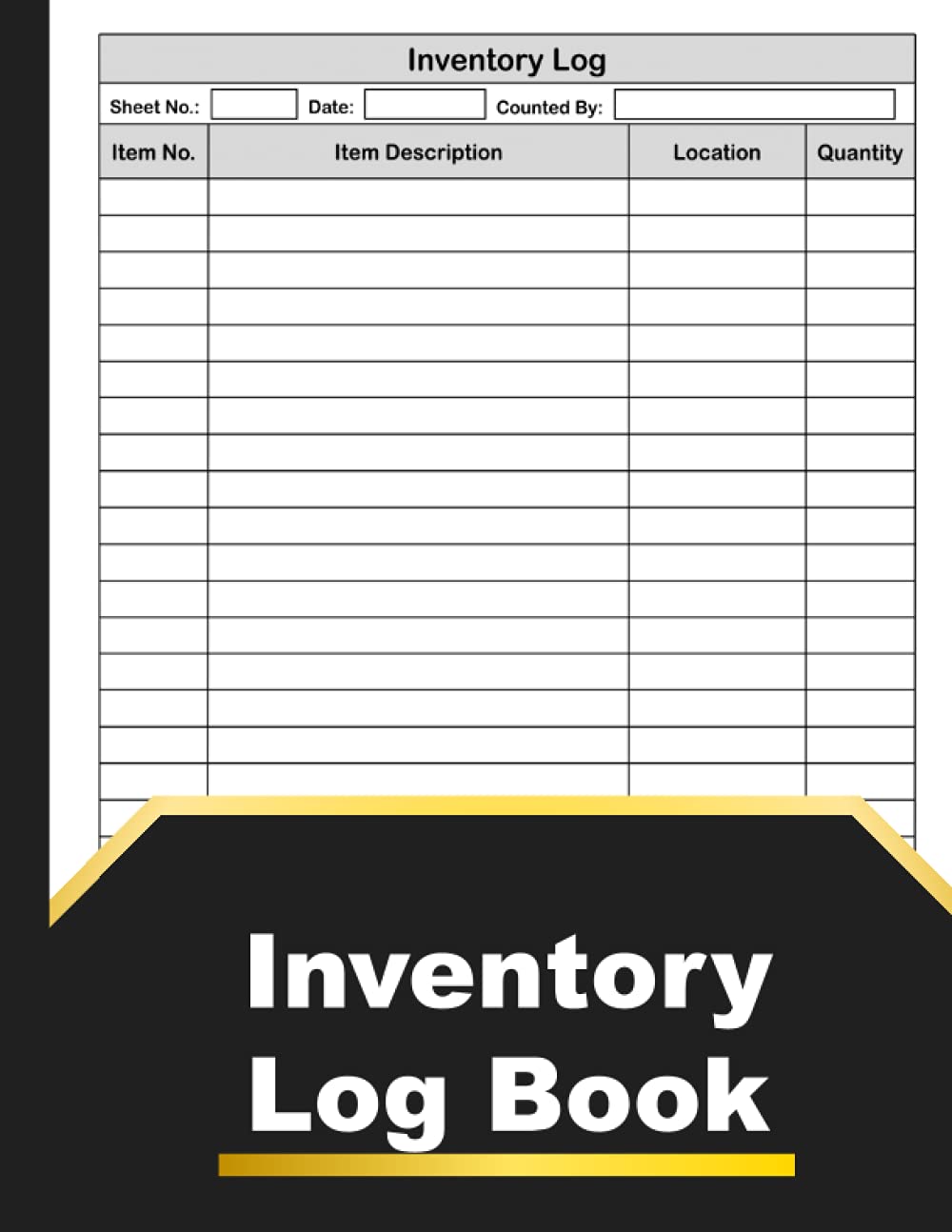 Inventory Log Book: Basic Inventory Log Book - Log Book for Business or Personal | Stock Record Book Organizer Logbook | Count Quantity Notebook - 110 Pages (8.5" x 11" Inches)