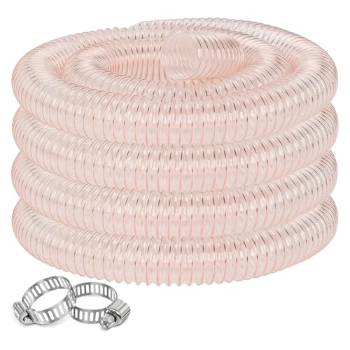 C Manguera flexible de recogida de polvo con alambre de acero en espiral, manguera de vacío resistente para carpintería, extracción de polvo industrial, 4 pulgadas de diámetro, duradera y flexible