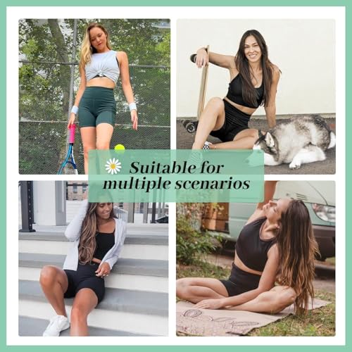 TNNZEET Biker Shorts Women - 8"/5"/3" High Waisted Tummy Control Workout Gym Spandex Booty Yoga Volleyball Shorts