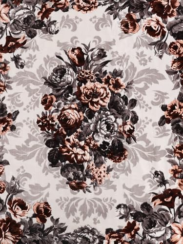 Image of Monte Carlo Double Bed Heavy Winter Blanket Emilia 2 Ply Cloudy 1050 GSM | 5.5 KG (240x220 CM), Dark Brown