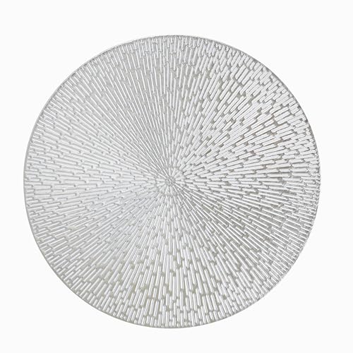 Snowkingdom PLACE-MATS Silver Round Placemats Set Of 6 cover