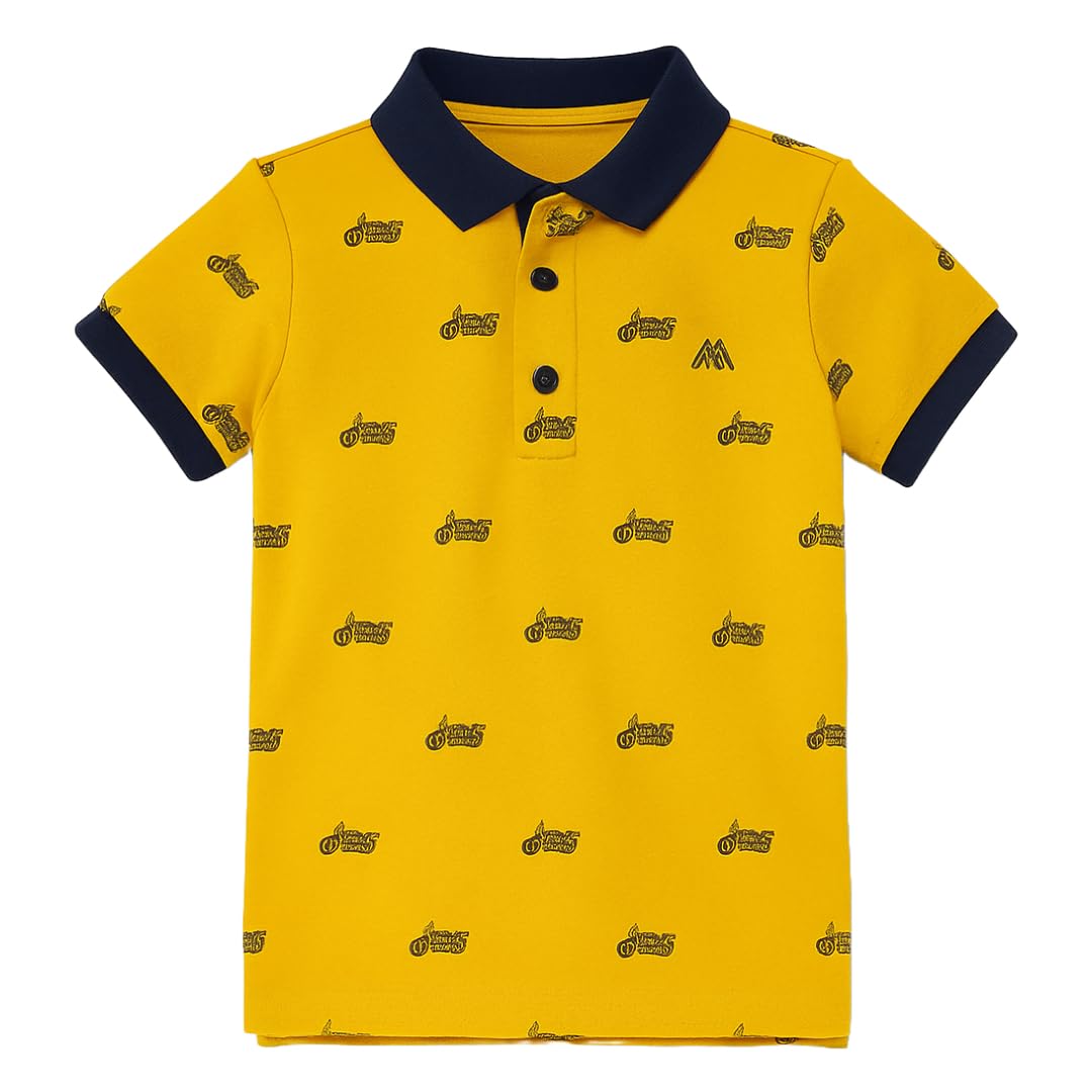 Generico Polo para niños y niñas, camiseta amarilla para niño y niño, camiseta para 3-9 años, ropa de verano de alta calidad, cómoda y transpirable, elegante, 3106