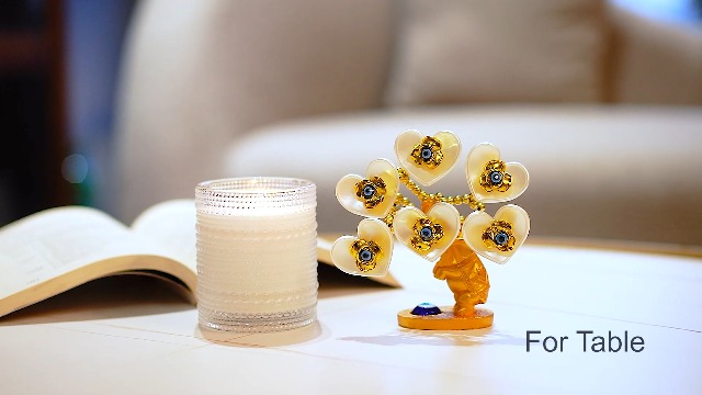 Amazon.com: YU FENG Blue Evil Eye Money Tree with Painted