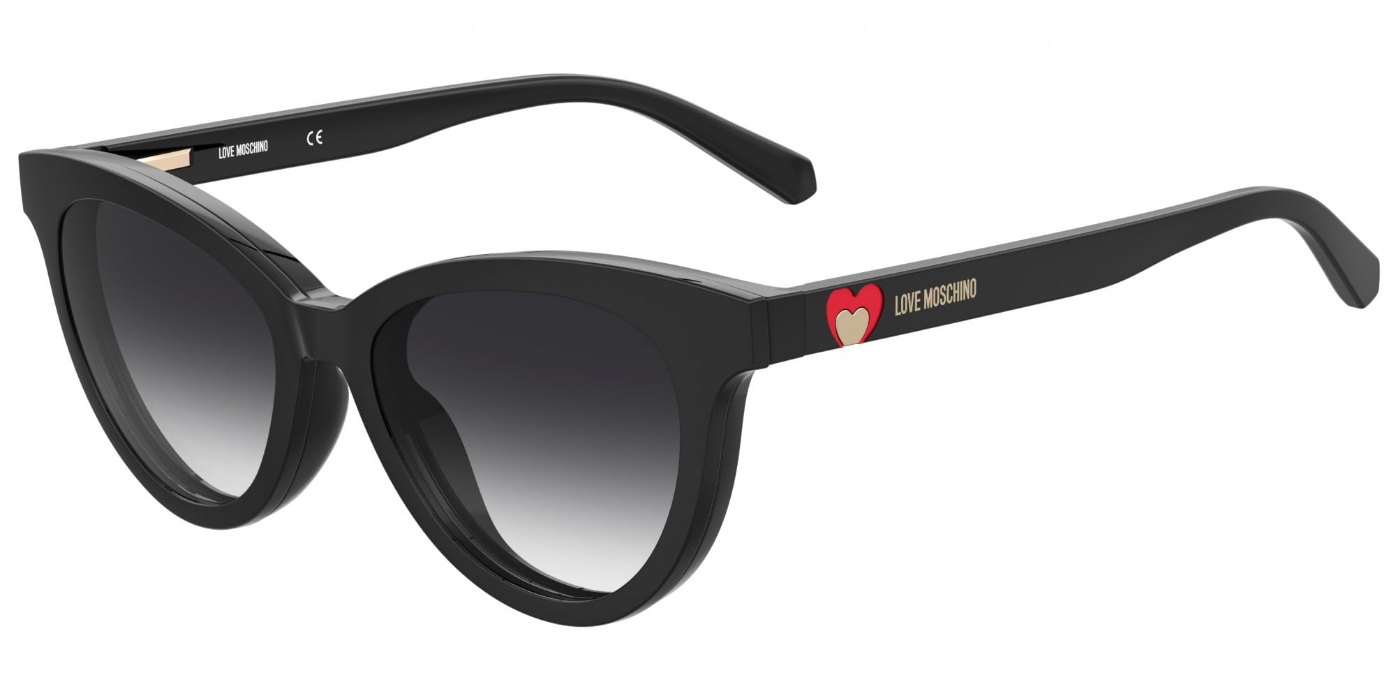 Moschino Grey Woman Mol051/Cs 807/9O Sunglasses Acetate Black Cat Eye Clip-On