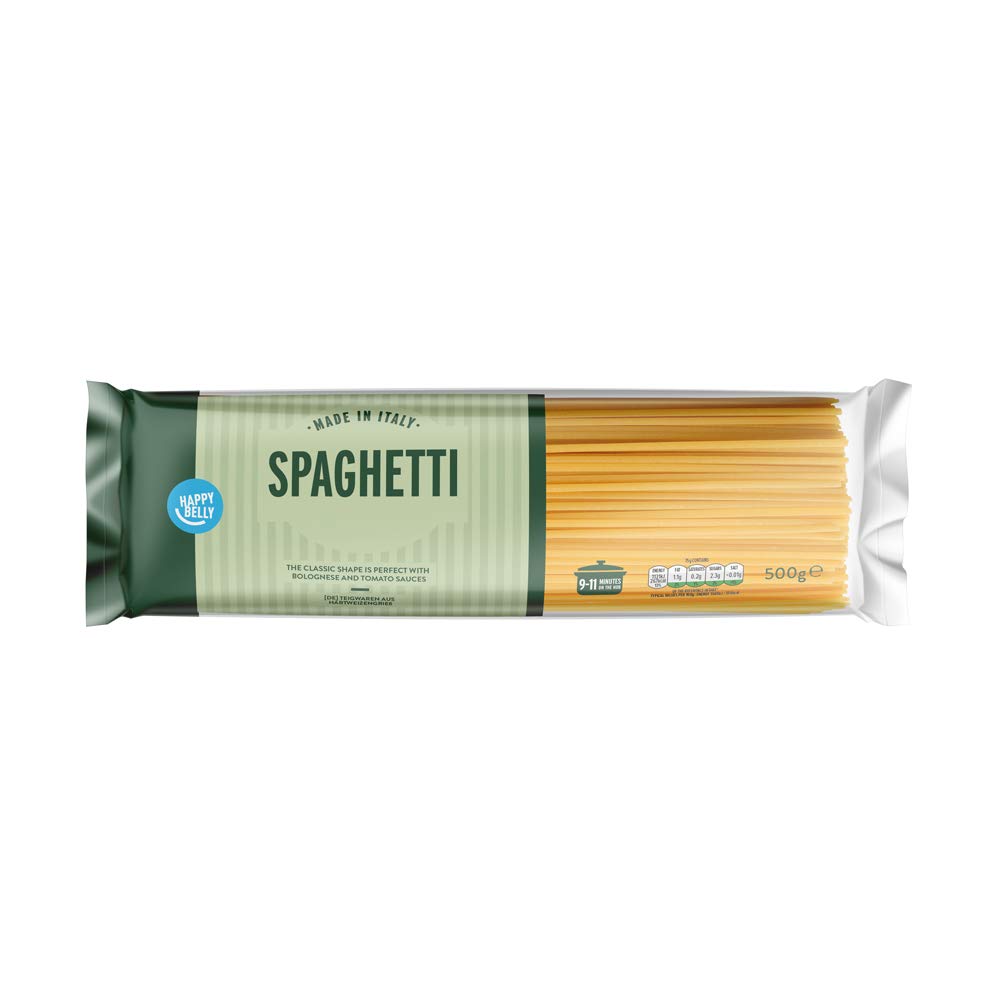 Amazon Brand - Happy Belly Spaghetti, 500g