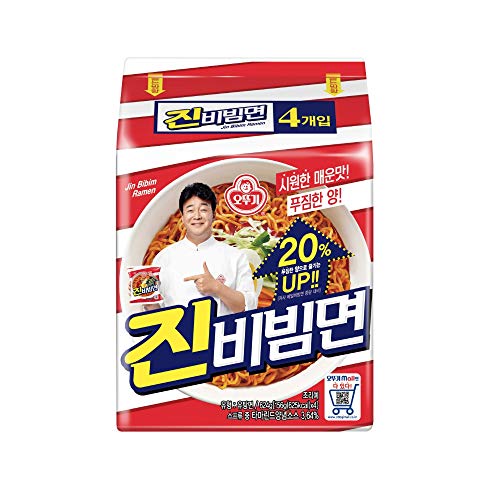 [Ottogi] Jin Bibimyun 156g Ã— 4packs / Hot & Spicy Bibim myun Cold Noodle / Jin Ramen / Korean Ramen (overseas direct shipment)