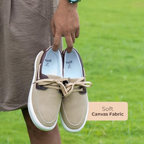 Image of YOHO Sailor Men's Versatile Stylish Breathable Canvas Boat Shoe