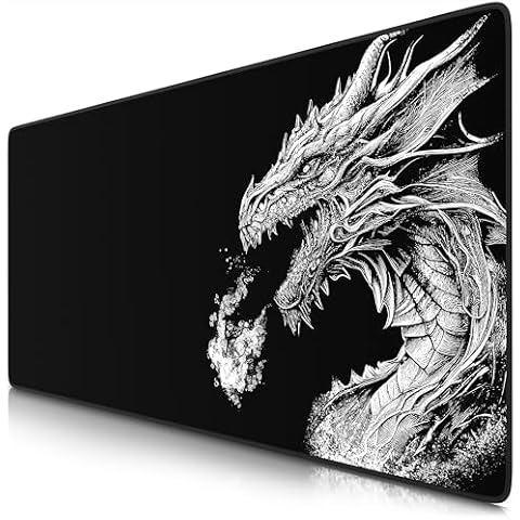 TITANWOLF XXL Gaming Mouse Pad - Black Dragon Cover