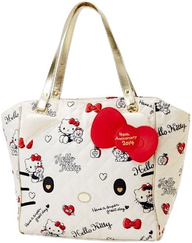 Amazon Co Jp ハローキティ トートバッグ 40th Hug シューズ バッグ