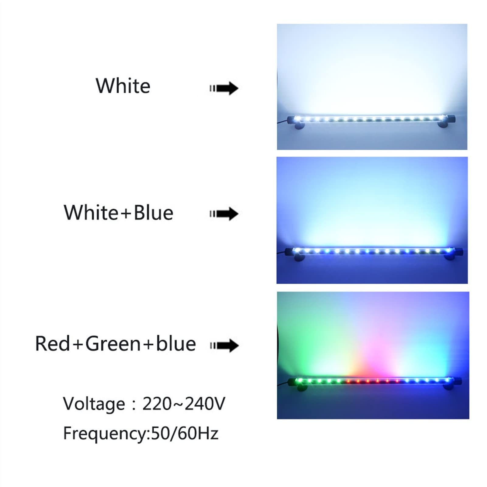 Luces Para Estanques 18-4 8cm Aleación de aluminio de luz de acuario DIRIGIÓ Luz del tanque de peces impermeable Lámpara de pescado bajo el agua Aquariums Decor Lighting Plant Lamp Luces Sumergibles (