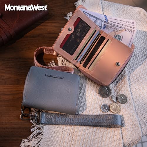 Image of Montana West Small Wallet for Women Female Ladies with a Detachable Wristlet Women's Wallet with Rfid Blocking Lining Minimalist Lightweight & Easy to Carry
