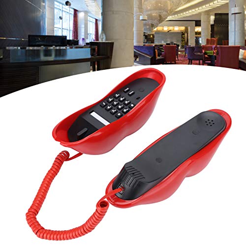 Teléfono de Sobremesa con Cable en Forma de Labios Rojos miniatura 4