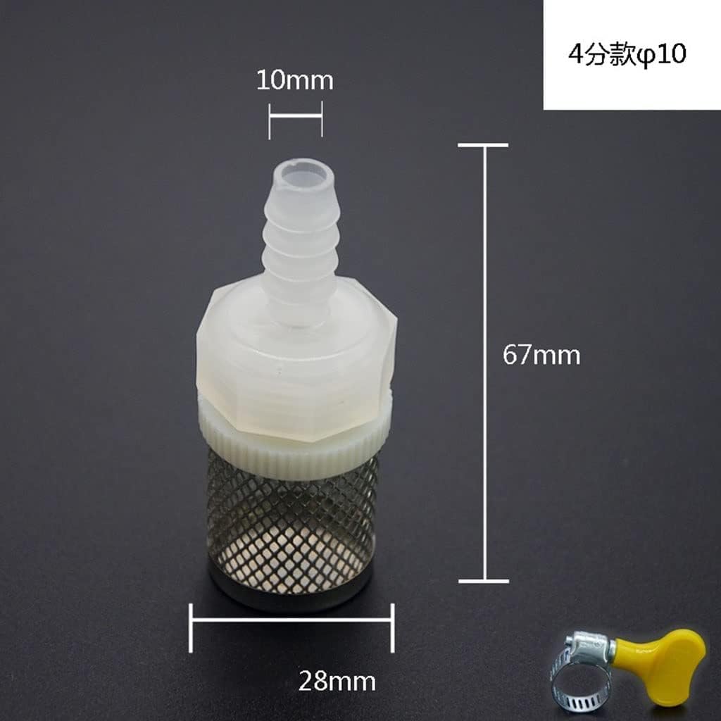 Filtro de manguera en línea de acero inoxidable - colador de malla de 4~20 mm for bombas de agua de acuario y riego de jardines, 1 unidad