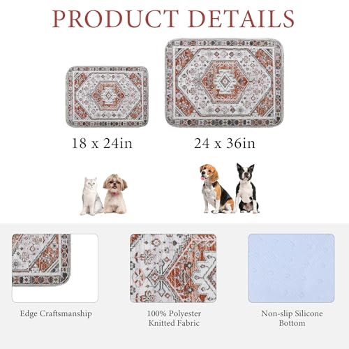 Image of Homimp Washable Pee Pads for Dogs, 4 Pack Reusable Puppy Pads Waterproof,Absorbent and Leakproof Dog Pee Pads,Non Slip Puppy Training Pads, Pet Mat for Floor, Crate, Couch, Whelping, Brown 18 inchx24 inch