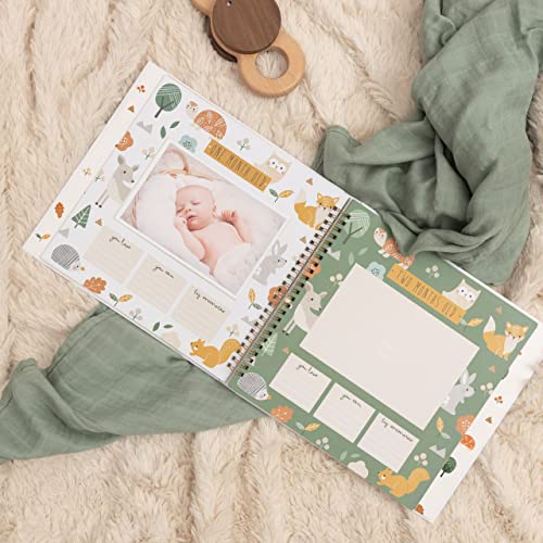 Baby Journal Memory Book For Boys Or Girls - Baby Scrapbook Album For First 5 Years - Gender Neutral Baby Milestone Book - Keepsake For Baby Photos, Hardcover, Forest Dreams #TOP4