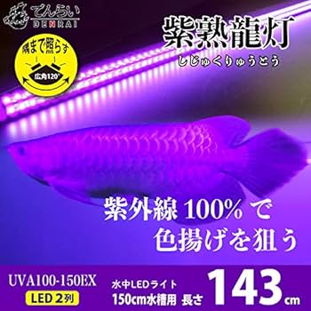 Amazon.co.jp: でんらい LED アロワナライト 水中照明 紅龍 水中