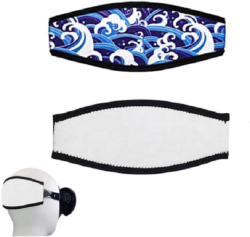 30 Pieces Sublimation Blanks Diving Mask Slap Straps Cover Neoprene Dive Swimming Waterproof Mask Strap Cover Dive and Snorkel Strap for DIY Heat Transfer Print