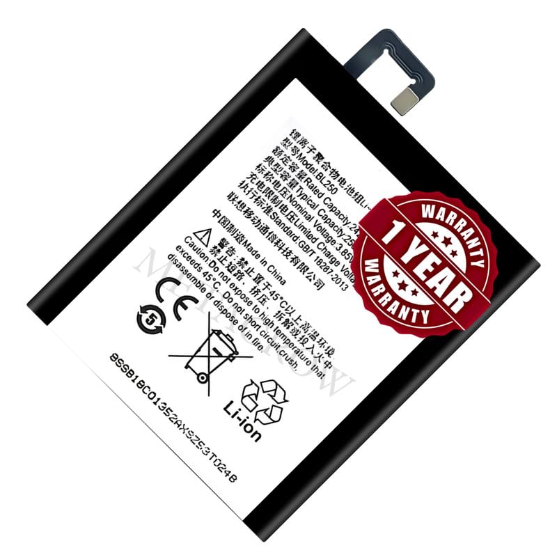 Image of Original BL250 Battery Compatible for Lenovo Vibe S1 (S1a40, S1c50) - (2420mAh) - 1 Year Warranty JK1