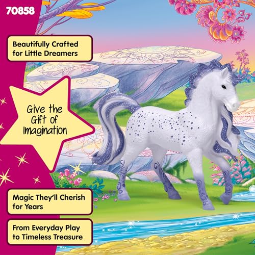Image of Schleich Bayala - Cosmos Unicorn Stallion Toy Figurine - Kids 5+ | 70858 | Unicorn Figurine, Fantasy Toy for Girls 5+, Magical Collectible, Screen-Free Imaginative Pretend Play, Fairy Animal Figure