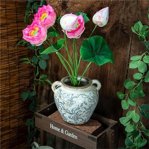 Pots de fleurs amusants en céramique grise style rustique - 8