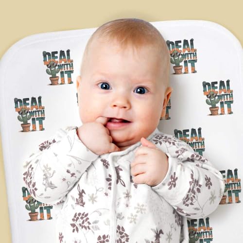 Azeeda 'Deal with It' Baby Burp/Wash Cloth (BC00031623)2
