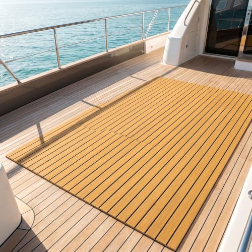 Unlnsiy EVA滑り止めデッキマット フリーカット清掃簡単 0.6cm厚 240×90cm ダークグレー ボートヨット用 [2]