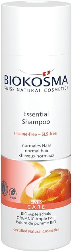 BiokosmaRevitalizing Essential Shampoo with Swiss Organic Apple Peel, Nourishing Cleanse, 200 ml