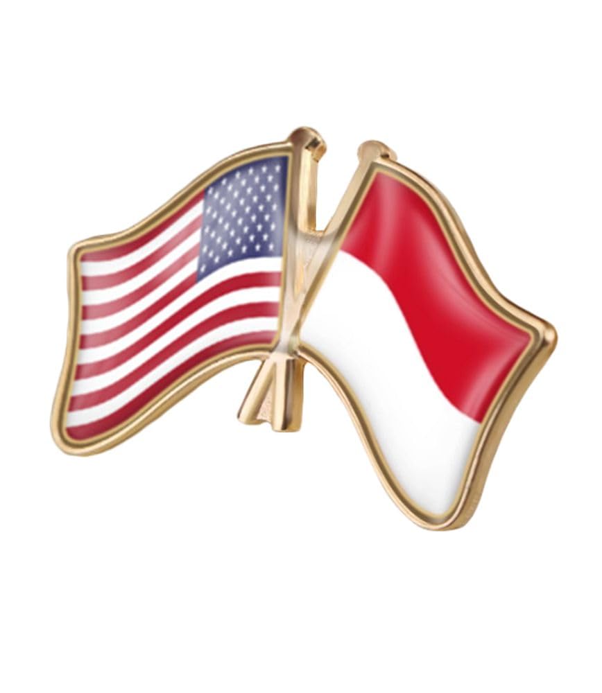 vmcoatdu USA American and Germany Deutschland Friendship Flag Cross Connection Pin Brooch Badge for Hat Cap Clothing Backpack Pin