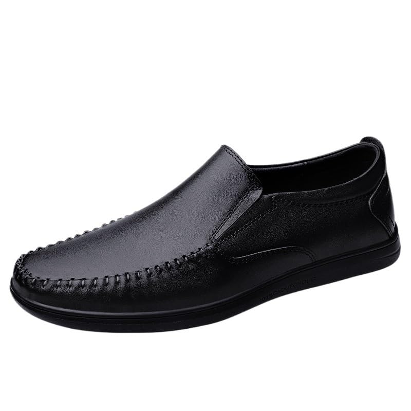 Men Dress Oxford Shoes French Leather Business Slip On Tuxedo Wedding Anti-Slip Resistant Formal Shoes