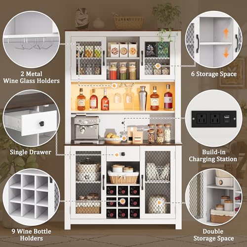 Soporte de vino freestanding para 9 botellas blanco miniatura 7