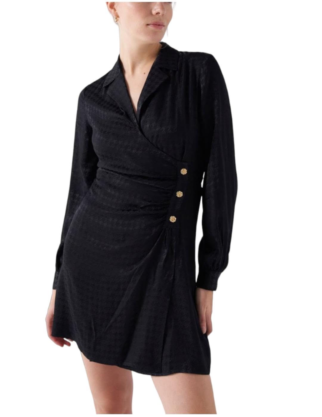 Robe satinée avec motif Salsa une création fluide aux finitions premium