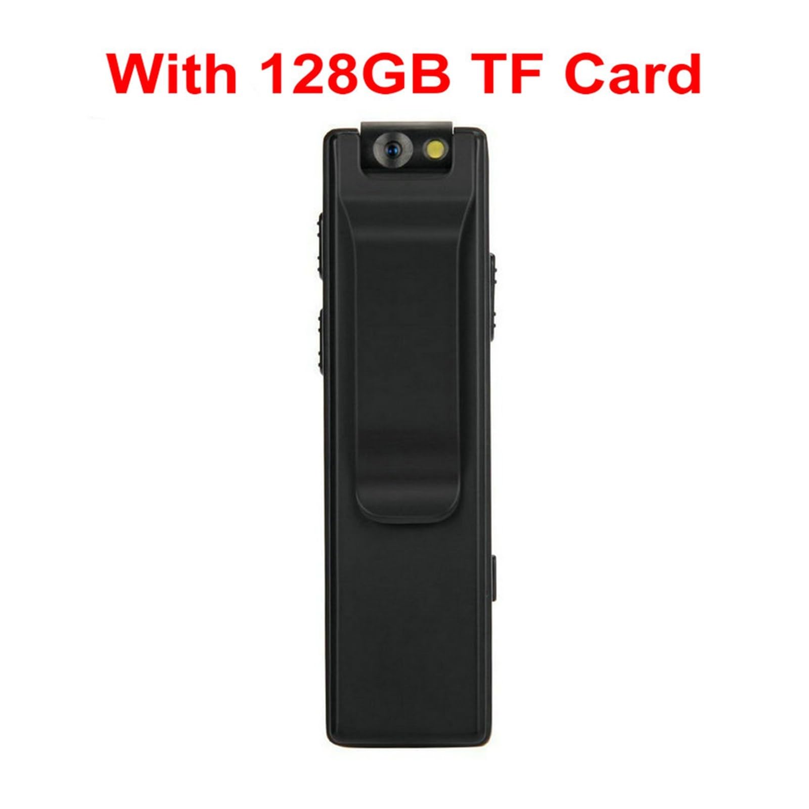 Cámara de acción Cámara Digital Magnética Full HD 1080P Videocámara Soporte De Grabación De Video 128GB Tarjeta TF Linterna Coche Deportivo DV Cámara De Acción(with 128G TF Card)
