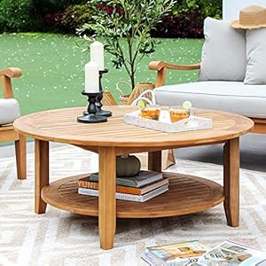 Cambridge Casual Arie Patio Coffee Table 40 Inch Natural Teak