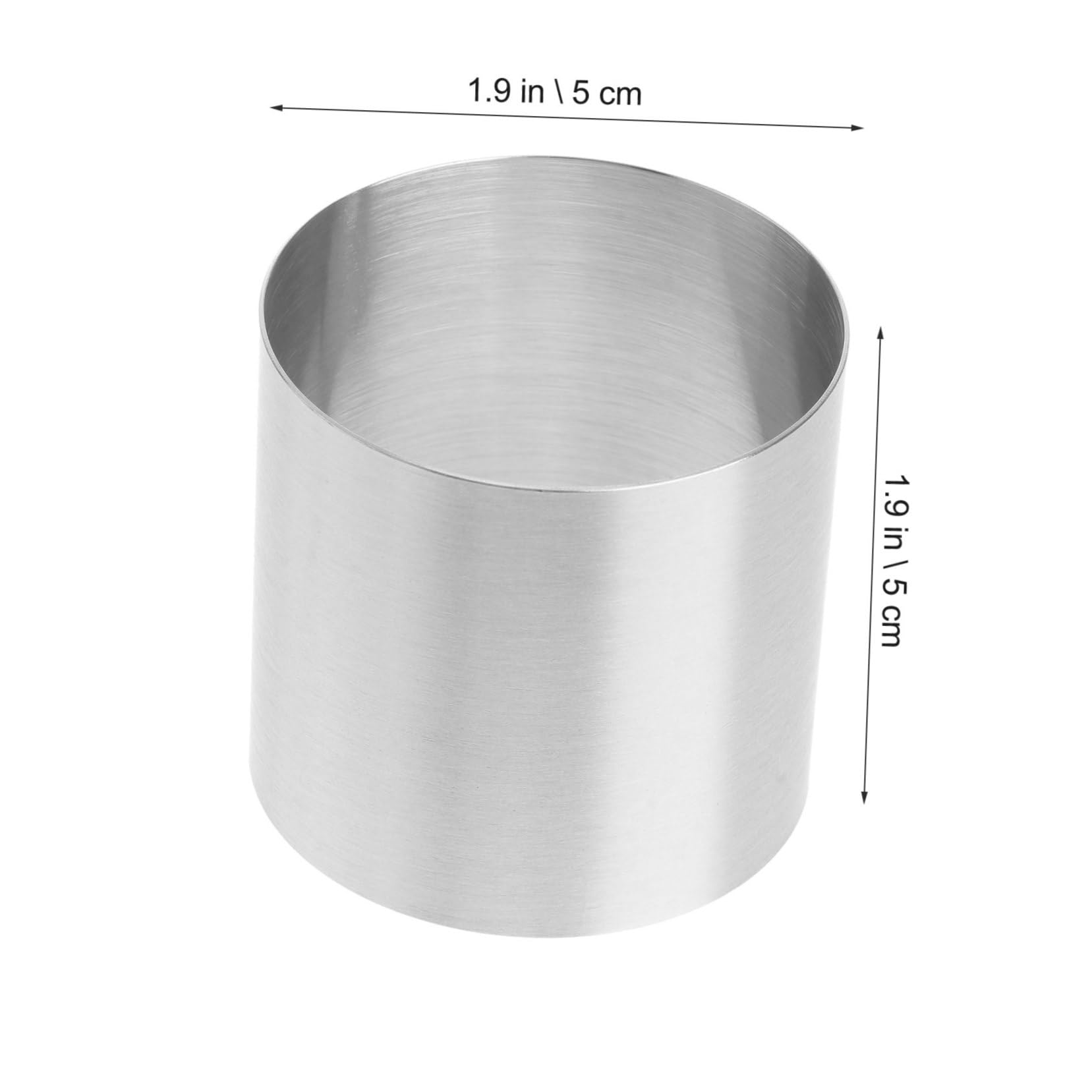 Mipcase Set De 8 Moldes Redondos Para Mousse y Pasteles, Acero Inoxidable Acabado Antihuellas, Fáciles De Limpiar y Desmoldar, Para Reposteros Amateurs