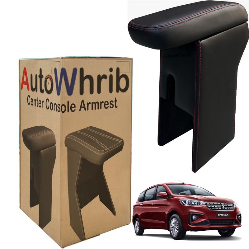 Image of Car Arm Rest For Ertiga 2020 Armrest with Storage Box & Soft Cushion Pad, Luxury Arm Rest, Black Colour