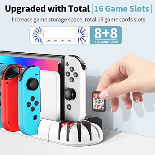 OIVO-Switch-Caricatore-Compatibile-con-Joy-Con-Nintendo-SwitchSwitch-OLED-Caricabatterie-Controller-Switch-con-8-slot-di-gioco-per-Modello-Joycon-SwitchSwitch-OLED-Bianco