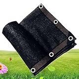 Malla De Sombreo 2×3m 3×4m 3×5m 4×5m 3×6m 4×4m 4×6m 4×8m Vela De Sombreo Negra,Tela De Sombreo Para Plantas,Red De Sombra Con Ojales,Lona De Malla Sombreadora,Transpirable,Black-3x4m(9.8*13.1ft)