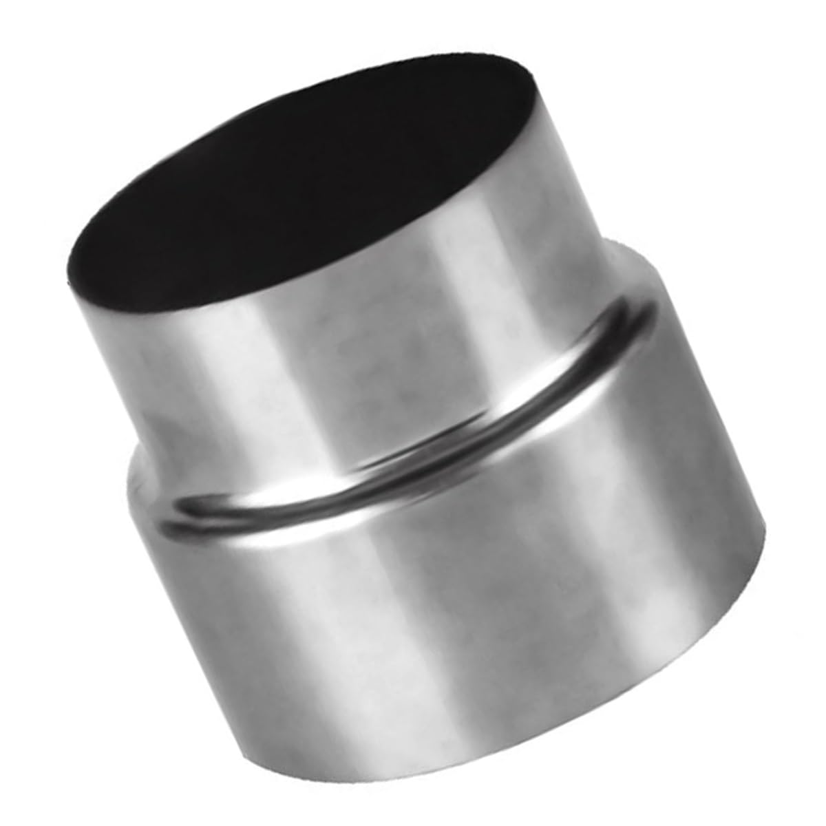 Rybdafdc One Color Stove Pipe Reducer Flue Connector, Stainless Steel Chimney Flue Liner Reducer Chimney Adaptor Stove Pipe 1Pc, Big Head To Small Head(7.5Cm~6Cm)