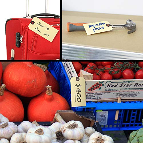 INNOVART Shipping Tags Double Wired 2 3/4” x 1 3/8“, Manila Wire Tags with Reinforced Eyelet, Manila Tags Case of 1000
