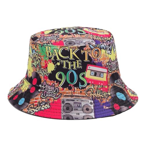 Image of Quanhaigou Bucket Hat for Men Women,Packable Reversible Printed Sun Hats,Fisherman Outdoor Summer Travel Hiking Beach Caps