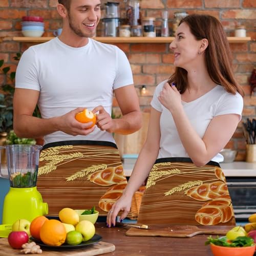 Tablier court de chef avec 3 poches de rangement lot de 3 pour optimiser le service