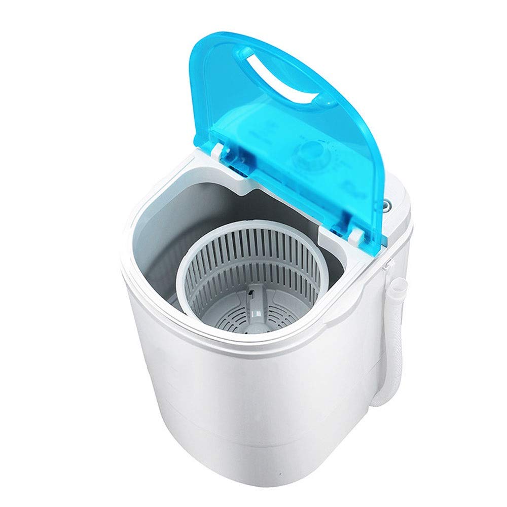 WolFum La Mini Lavatrice può Lavare 4,2 kg di Vestiti Asciugatrice da 3 kg Vasca Singola Lavatrice e asciugatrice con Caricamento dall'alto Disidratazione Semi Automatica