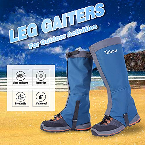 DECDEAL Polainas de perna Polainas de bota de neve ajustáveis à prova d'água anti-rasgo para caminh