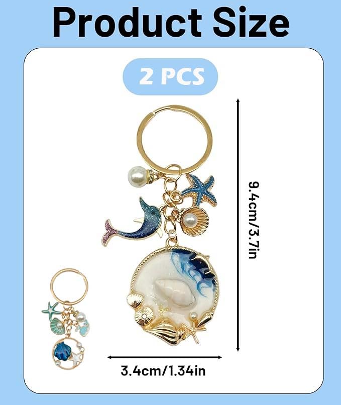 Image of 6 PCS Aesthetic Keychain, Cute Butterfly Bag Charms for Girls, Alloy Metal Key Chain Set with Six Pieces