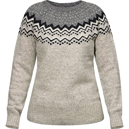 Fjällräven Övik Knit Sweater W Felpa, Donna, Grey, XL