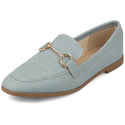 Image of Journee Womens Mizza Loafer Slip On Square Toe Dress Flats